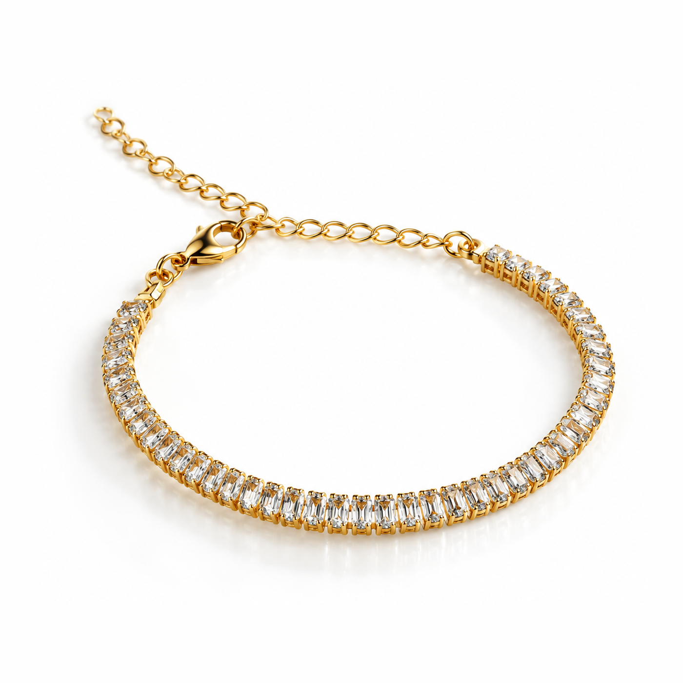 Pulseira Folheada Cristal